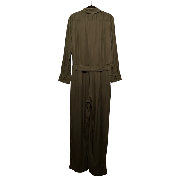 NWT Madewell Relaxed Tie Waist Wide Leg Jumpsuit | Size 10 & 12 | Army Green - Picture 7 of 12